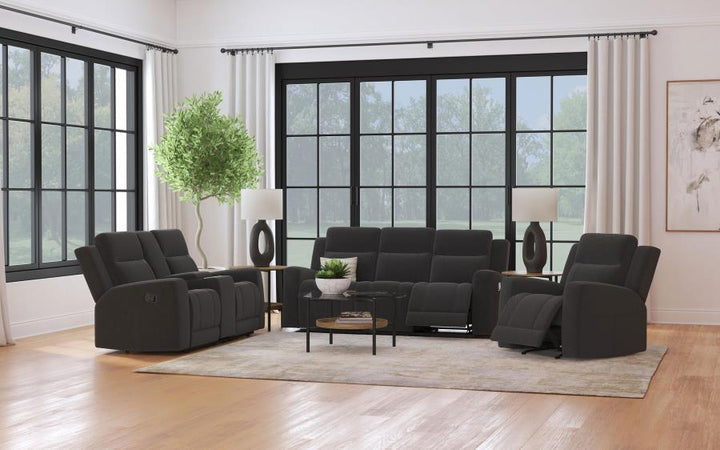 Brentwood - Upholstered Recliner Chair - Dark Charcoal Reclining Chair modern furniture Contempo Furniture