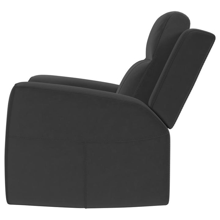 Brentwood - Upholstered Recliner Chair - Dark Charcoal Reclining Chair modern furniture Contempo Furniture