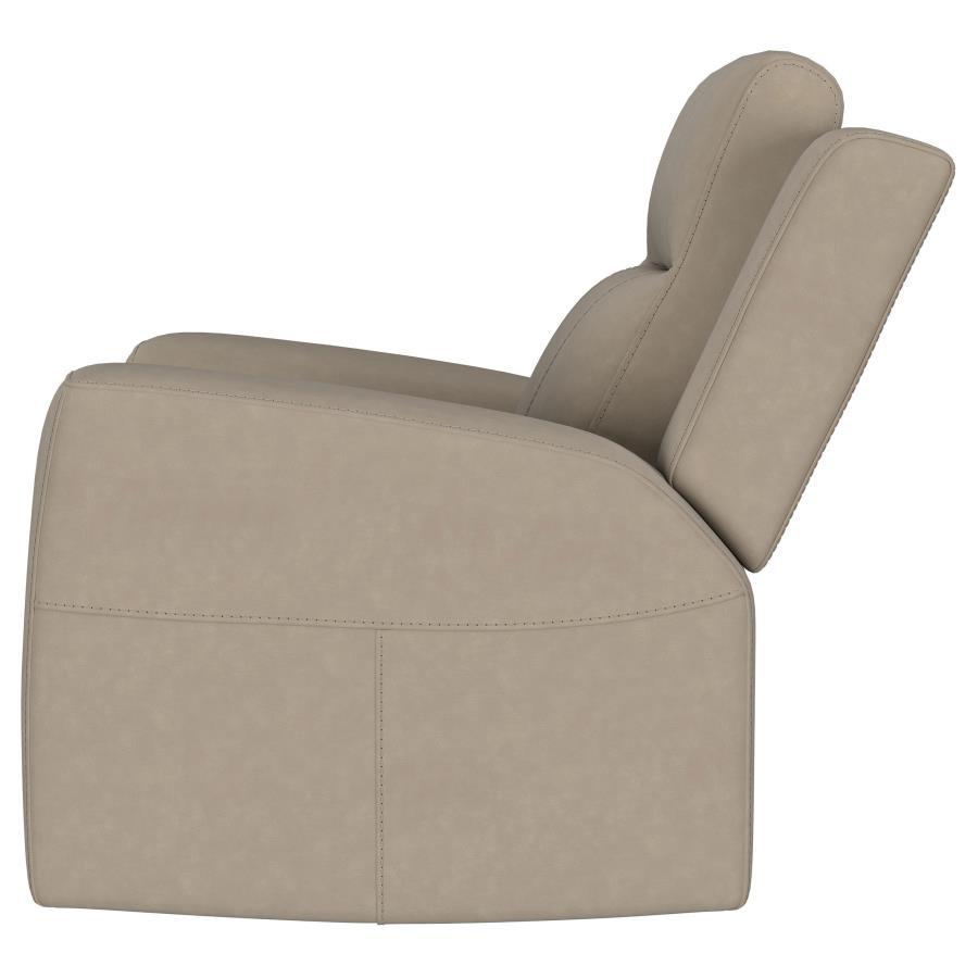 Brentwood - Upholstered Recliner Chair - Taupe Reclining Chair modern furniture Contempo Furniture