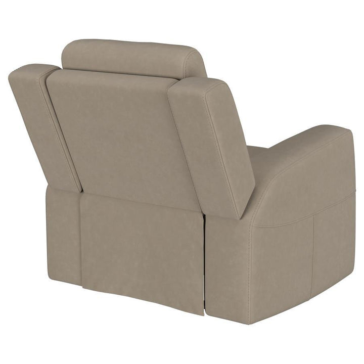 Brentwood - Upholstered Recliner Chair - Taupe Reclining Chair modern furniture Contempo Furniture
