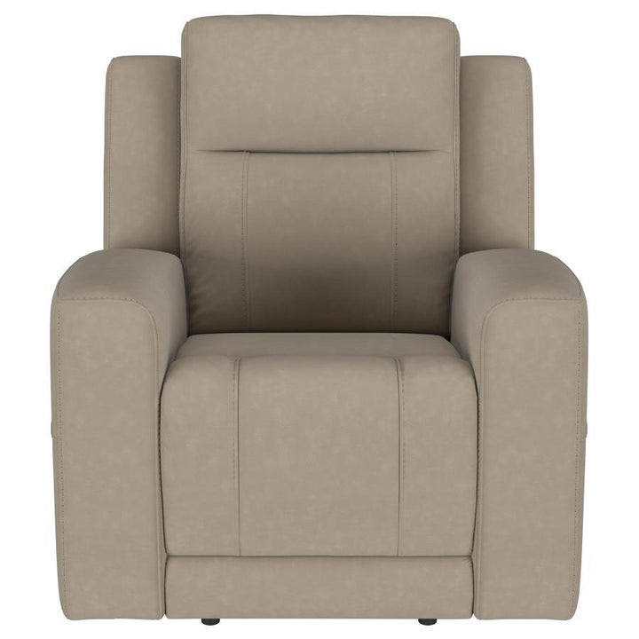 Brentwood - Upholstered Recliner Chair - Taupe Reclining Chair modern furniture Contempo Furniture