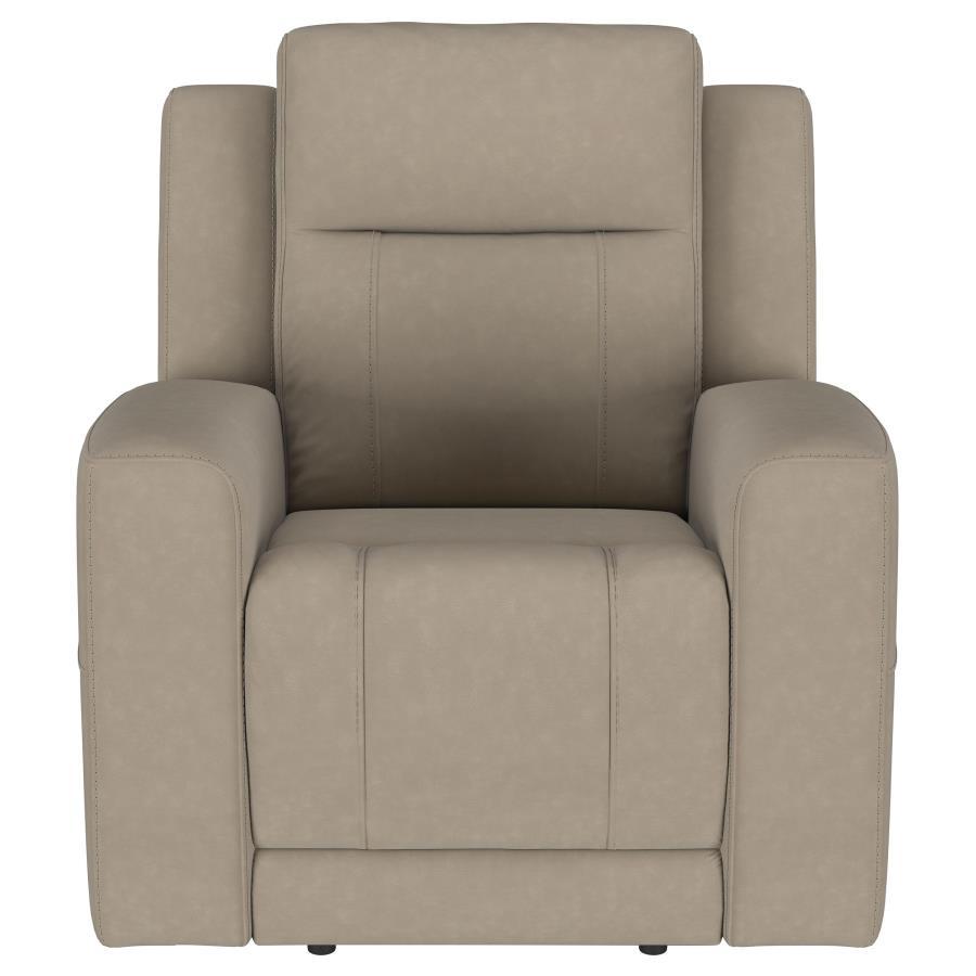 Brentwood - Upholstered Recliner Chair - Taupe Reclining Chair modern furniture Contempo Furniture