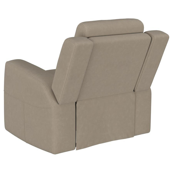 Brentwood - Upholstered Recliner Chair - Taupe Reclining Chair modern furniture Contempo Furniture
