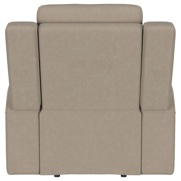 Brentwood - Upholstered Recliner Chair - Taupe Reclining Chair modern furniture Contempo Furniture