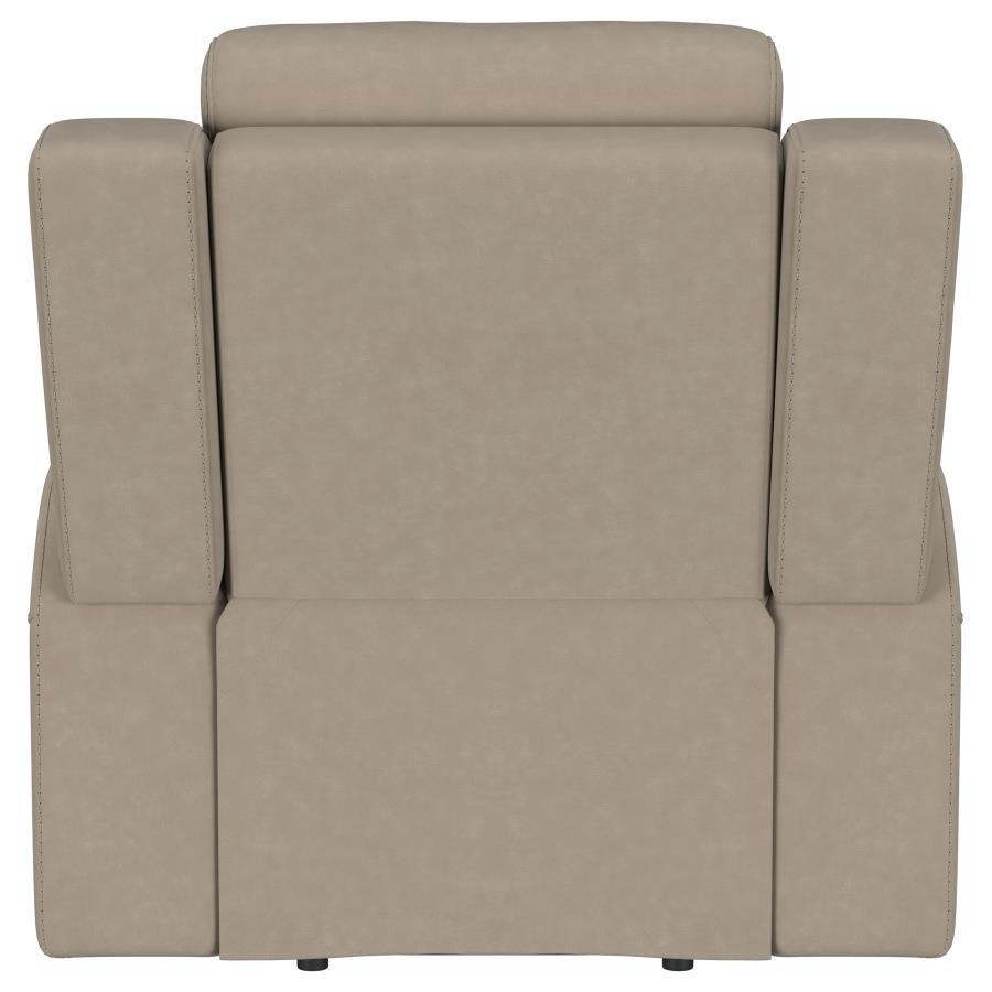 Brentwood - Upholstered Recliner Chair - Taupe Reclining Chair modern furniture Contempo Furniture