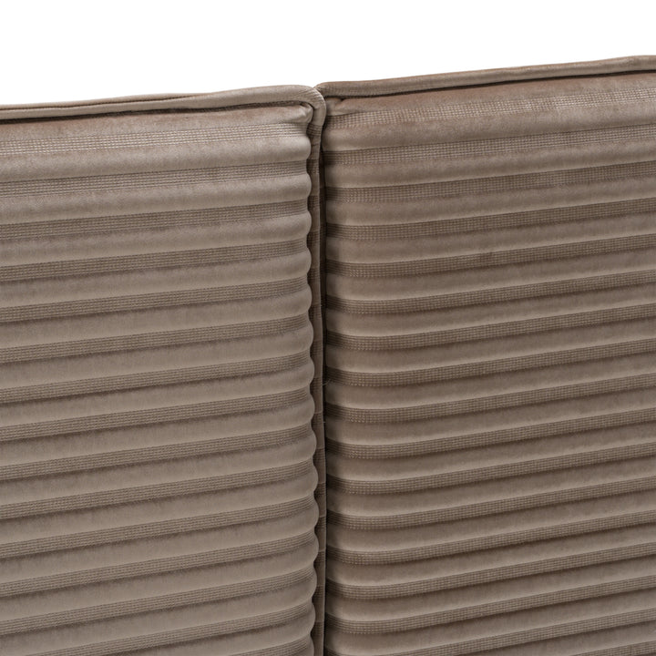 Breslow - Modern Dark Taupe Velvet Bed