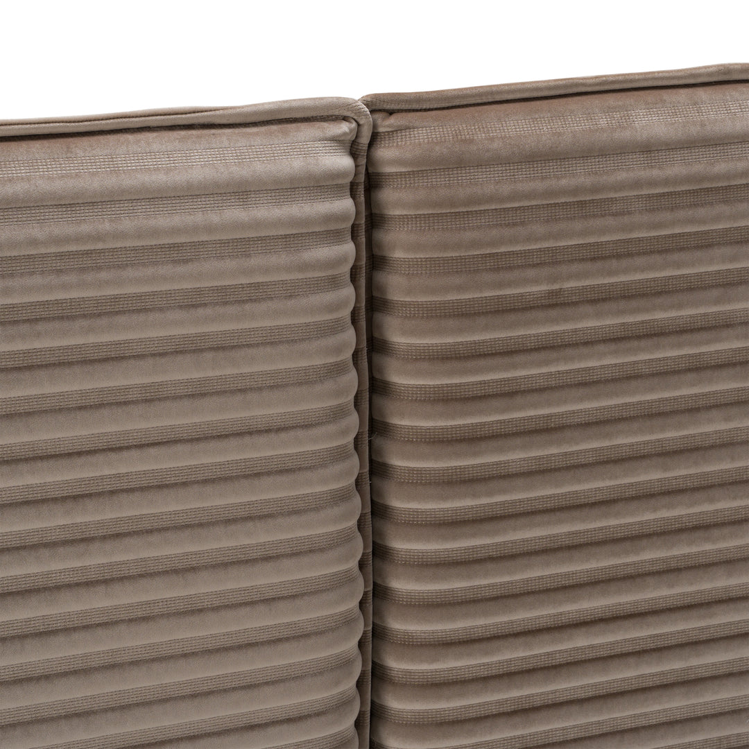 Breslow - Modern Dark Taupe Velvet Bed