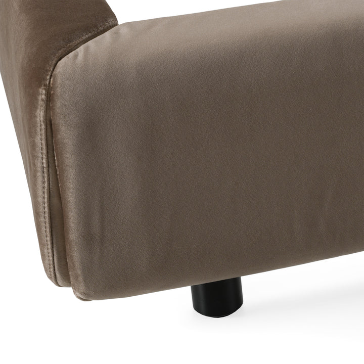 Breslow - Modern Dark Taupe Velvet Bed
