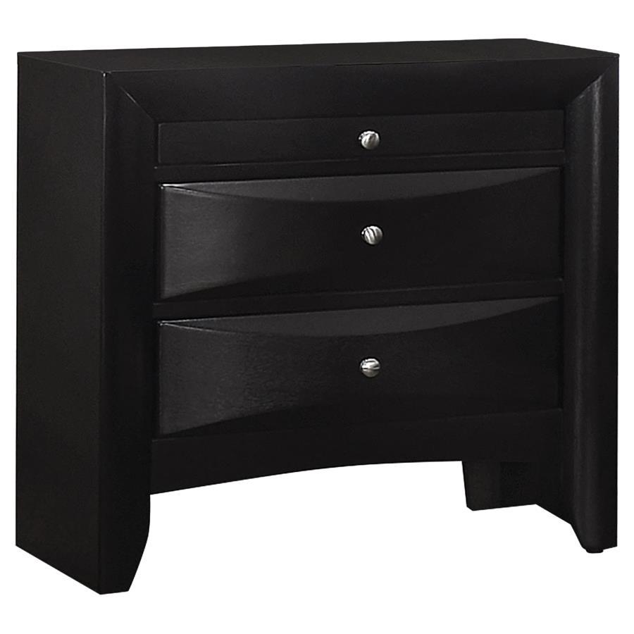 Briana - 2 - Drawer Nightstand - Black Accent Nightstand modern furniture Contempo Furniture