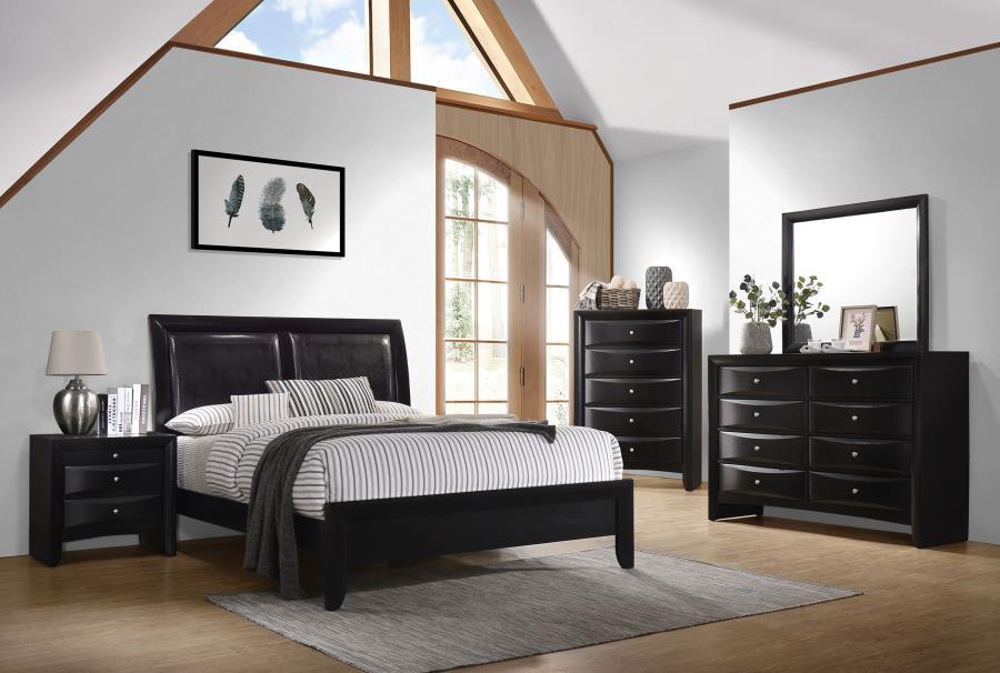 Briana - 8 - Drawer Dresser With Mirror - Black Dresser & Mirror modern furniture Contempo Furniture