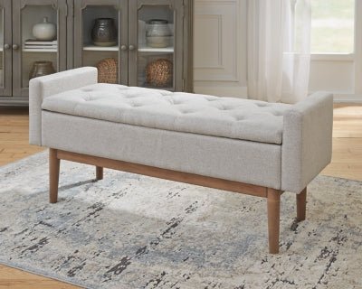 Briarson Storage Bench - Beige Storage Bench modern furniture Contempo Furniture