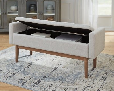 Briarson Storage Bench - Beige Storage Bench modern furniture Contempo Furniture