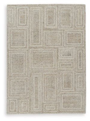 Brickburgh 5' x 7' Rug - Gray Area Rug modern furniture Contempo Furniture