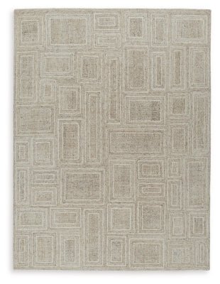 Brickburgh 8' x 10' Rug - Gray Area Rug modern furniture Contempo Furniture