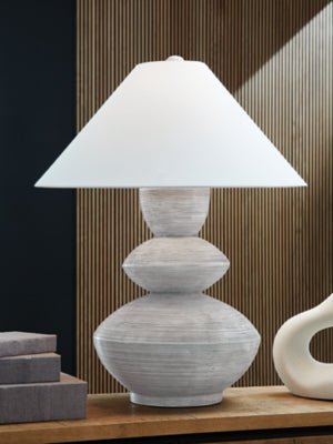 Brickdon Table Lamp - Gray Table Lamp modern furniture Contempo Furniture