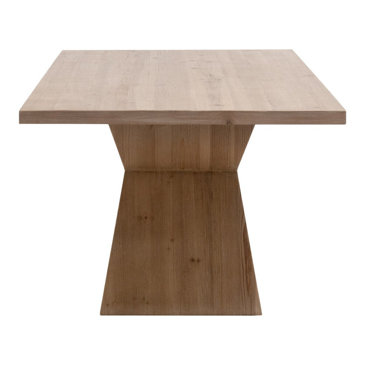 Bridge Dining Table - Smoke Gray Pine Dining Tabl modern furniture Contempo Furniture