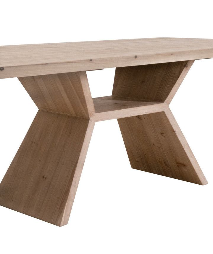 Bridge Dining Table - Smoke Gray Pine Dining Tabl modern furniture Contempo Furniture