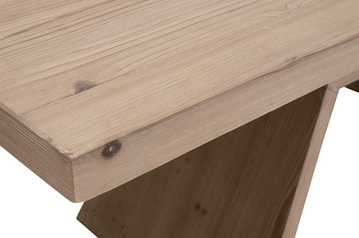 Bridge Dining Table - Smoke Gray Pine Dining Tabl modern furniture Contempo Furniture