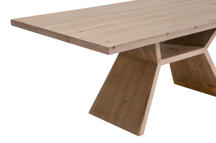 Bridge Dining Table - Smoke Gray Pine Dining Tabl modern furniture Contempo Furniture