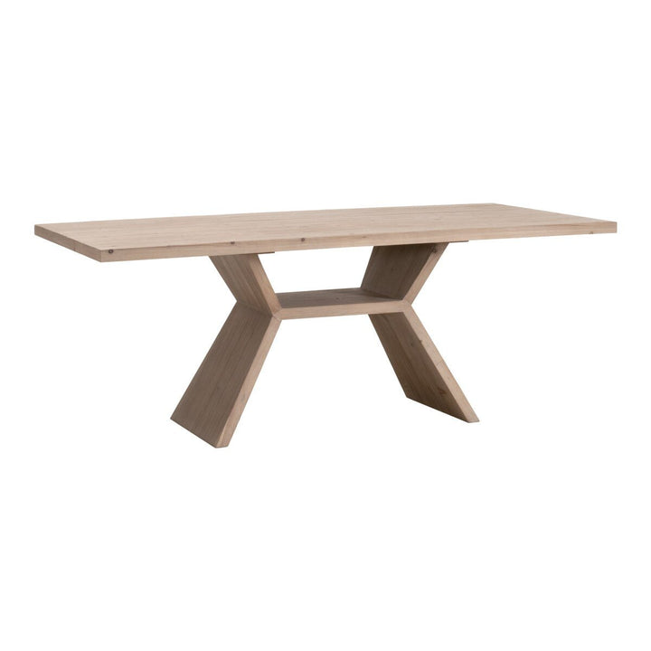 Bridge Dining Table - Smoke Gray Pine Dining Tabl modern furniture Contempo Furniture