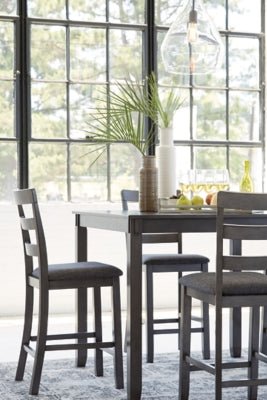 Bridson Counter Height Dining Table and Bar Stools (Set of 5) - Gray 5 Piece Dining Room Set modern furniture Contempo Furniture