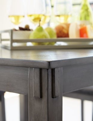 Bridson Counter Height Dining Table and Bar Stools (Set of 5) - Gray 5 Piece Dining Room Set modern furniture Contempo Furniture