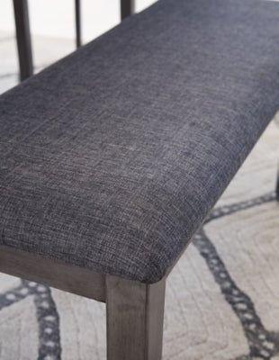 Bridson Dining Table and Chairs with Bench (Set of 6) - Gray 6 Piece Dining Room Set modern furniture Contempo Furniture