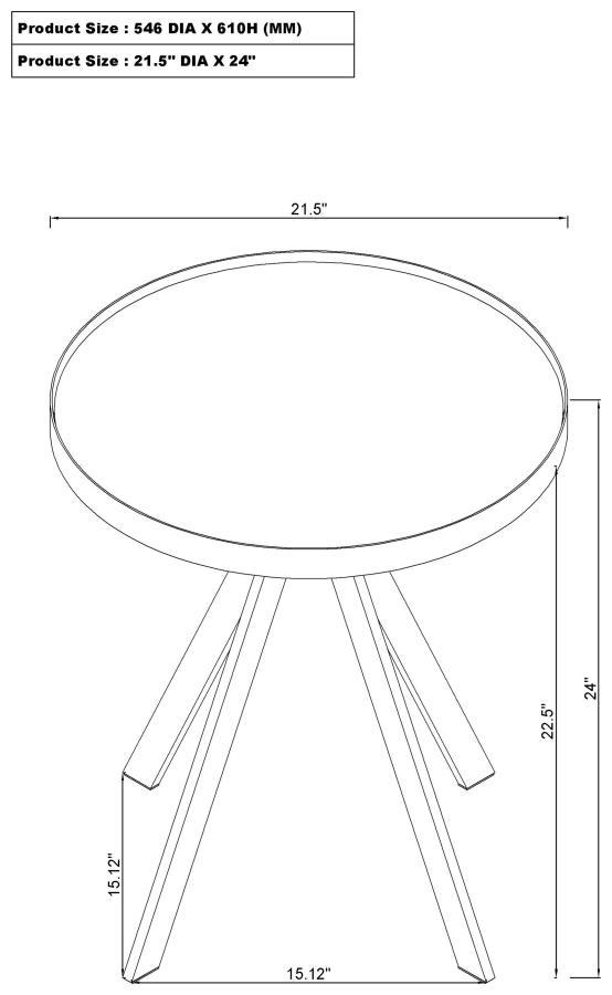 Briggs - 2 Piece Round Coffee And End Table Set - White Coffee Table Set modern furniture Contempo Furniture