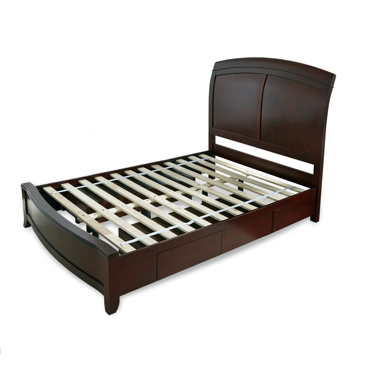 Brighton Wood Storage Bed in Cinnamon Bed modern furniture Contempo Furniture