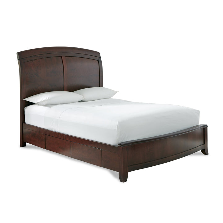 Brighton Wood Storage Bed in Cinnamon Bed modern furniture Contempo Furniture