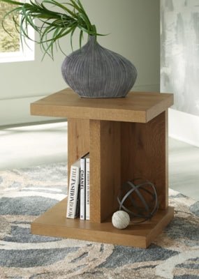 Brinstead Chairside End Table - Light Brown End Table modern furniture Contempo Furniture
