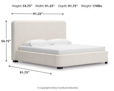 Brintstreet King Upholstered Bed - Beige Upholstered Bed modern furniture Contempo Furniture