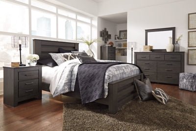 Brinxton Nightstand - Dark Gray Accent Nightstand modern furniture Contempo Furniture