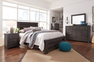 Brinxton Nightstand - Dark Gray Accent Nightstand modern furniture Contempo Furniture