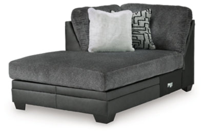 Brixley Pier Left - Arm Facing Corner Chaise - Dark Gray Chaise modern furniture Contempo Furniture