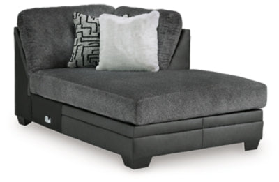 Brixley Pier Right - Arm Facing Corner Chaise - Dark Gray Chaise modern furniture Contempo Furniture