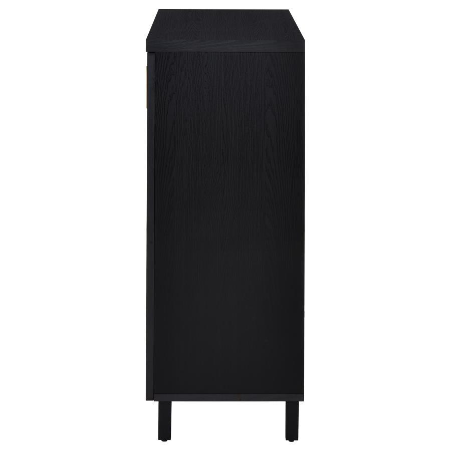 Brixton - 2 - Door Entryway Shoe Storage Cabinets - Black Accent Cabinet modern furniture Contempo Furniture