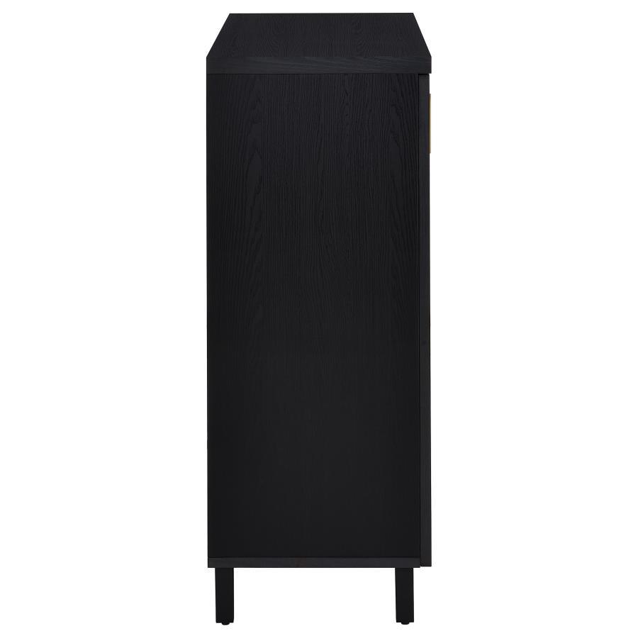 Brixton - 2 - Door Entryway Shoe Storage Cabinets - Black Accent Cabinet modern furniture Contempo Furniture