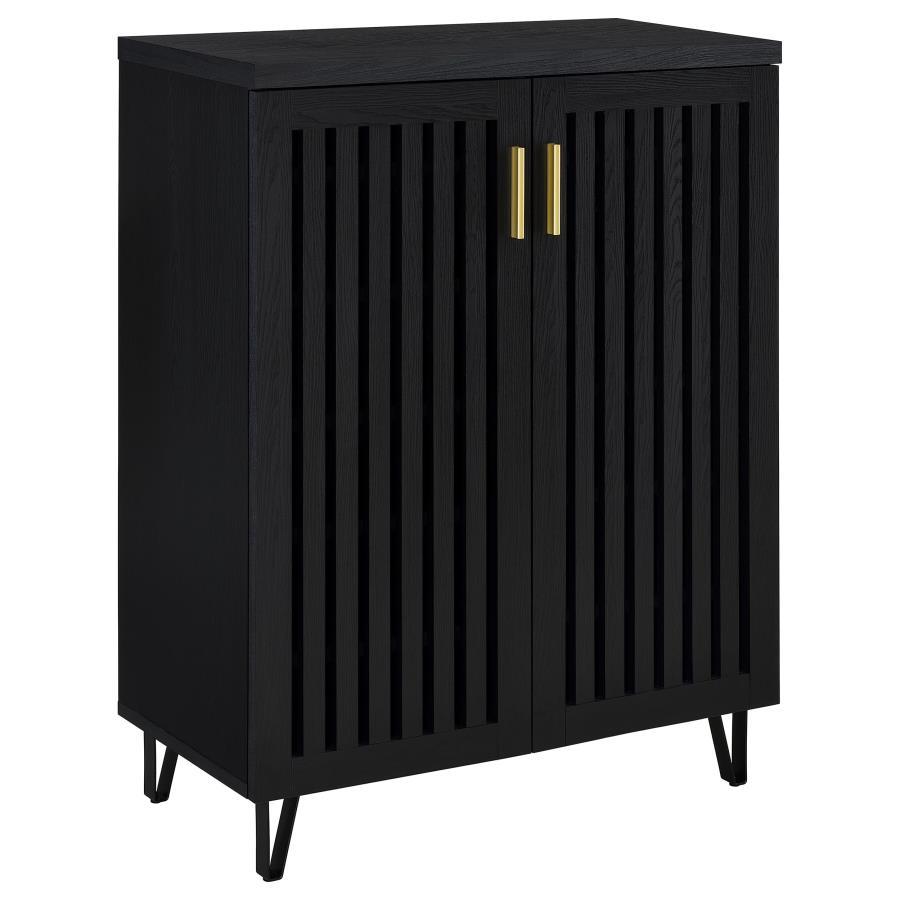Brixton - 2 - Door Entryway Shoe Storage Cabinets - Black Accent Cabinet modern furniture Contempo Furniture