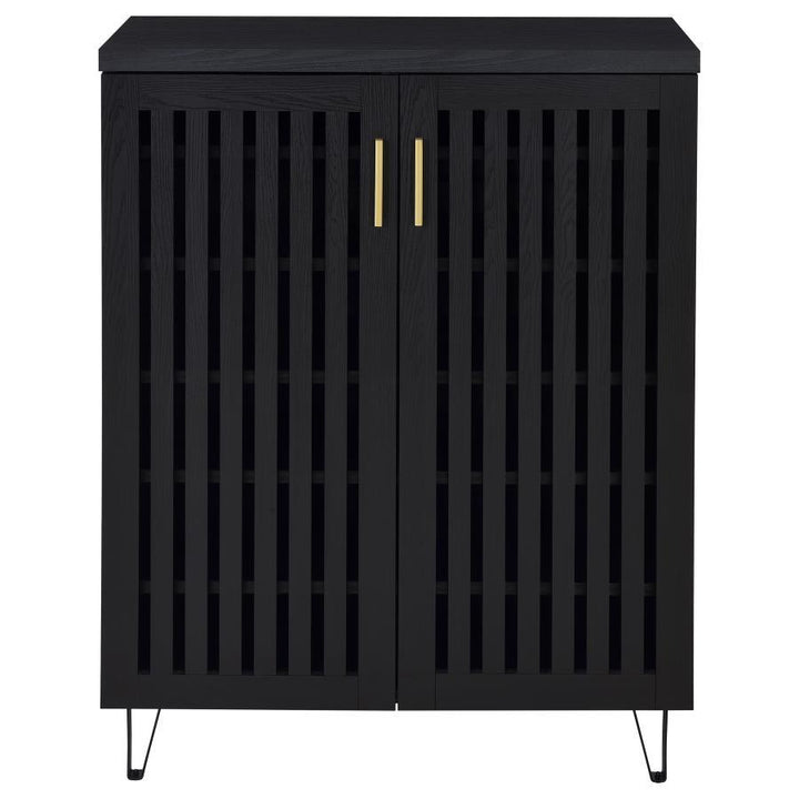 Brixton - 2 - Door Entryway Shoe Storage Cabinets - Black Accent Cabinet modern furniture Contempo Furniture
