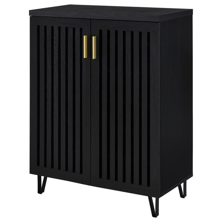 Brixton - 2 - Door Entryway Shoe Storage Cabinets - Black Accent Cabinet modern furniture Contempo Furniture
