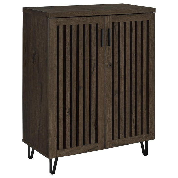 Brixton - 2 - Door Entryway Shoe Storage Cabinets - Smoked Oak Accent Cabinet modern furniture Contempo Furniture