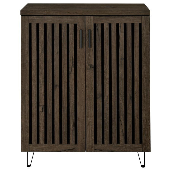 Brixton - 2 - Door Entryway Shoe Storage Cabinets - Smoked Oak Accent Cabinet modern furniture Contempo Furniture