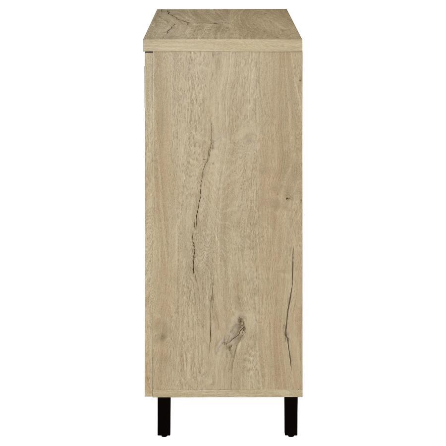 Brixton - 2 - Door Entryway Shoe Storage Cabinets White Oak Accent Cabinet modern furniture Contempo Furniture
