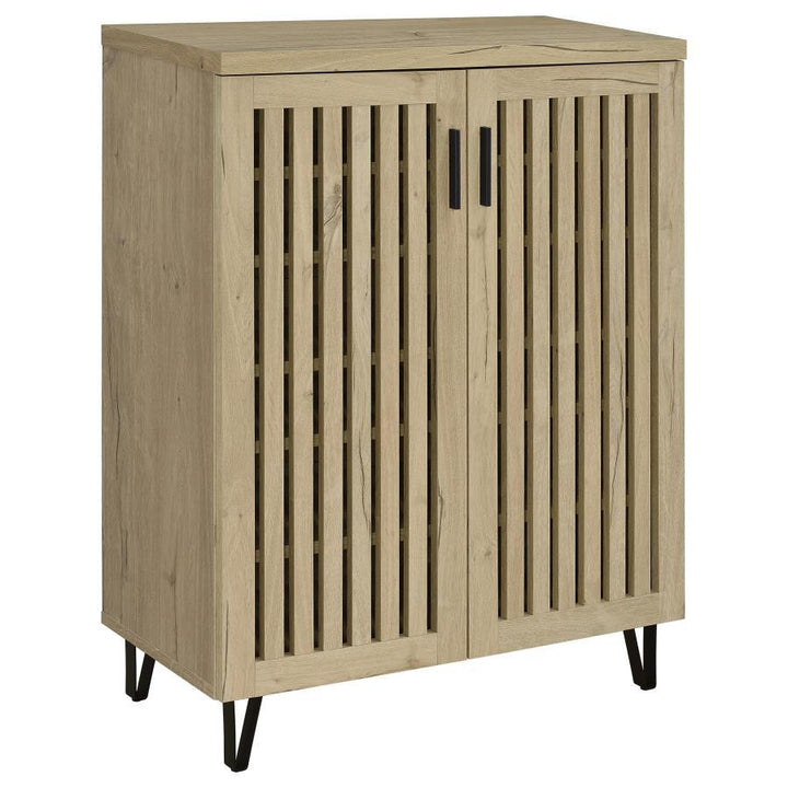 Brixton - 2 - Door Entryway Shoe Storage Cabinets White Oak Accent Cabinet modern furniture Contempo Furniture