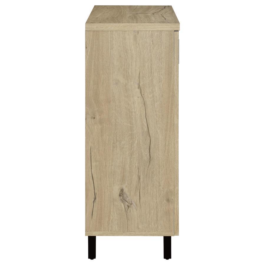 Brixton - 2 - Door Entryway Shoe Storage Cabinets White Oak Accent Cabinet modern furniture Contempo Furniture