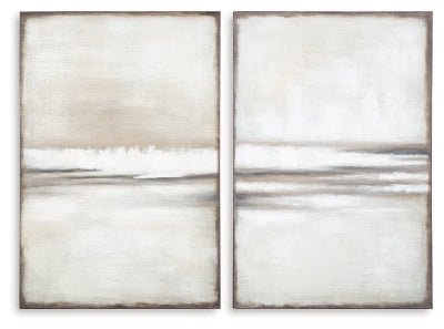Brockdunn Wall Art (Set of 2) - Beige Canvas Art Set modern furniture Contempo Furniture
