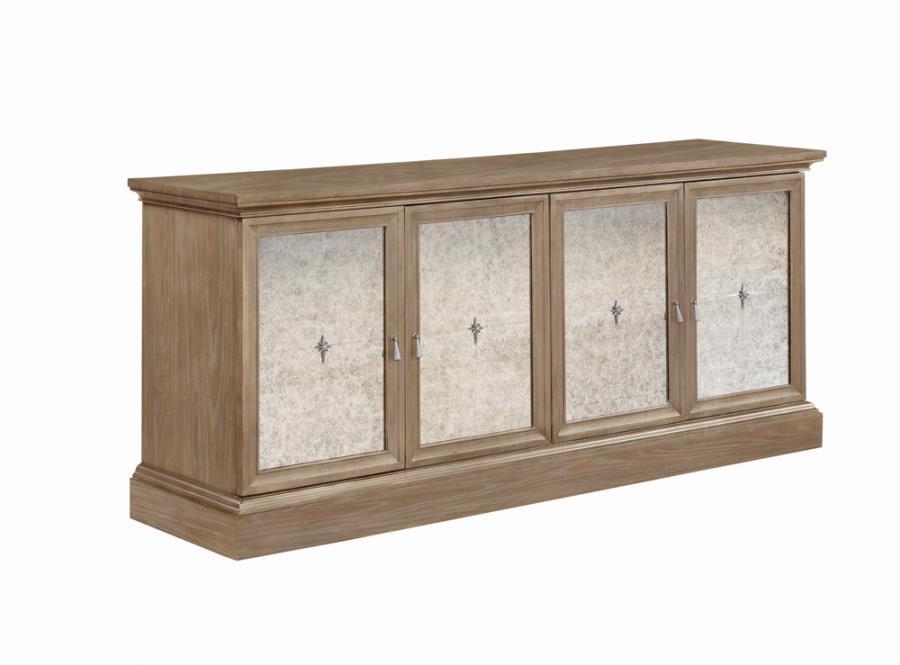 Brockway - 4 - Door Dining Sideboard Buffet Cabinet - Barley Brown Buffets modern furniture Contempo Furniture