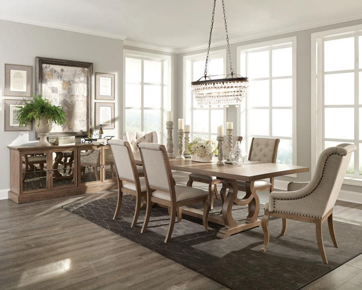 Brockway - 4 - Door Dining Sideboard Buffet Cabinet - Barley Brown Buffets modern furniture Contempo Furniture