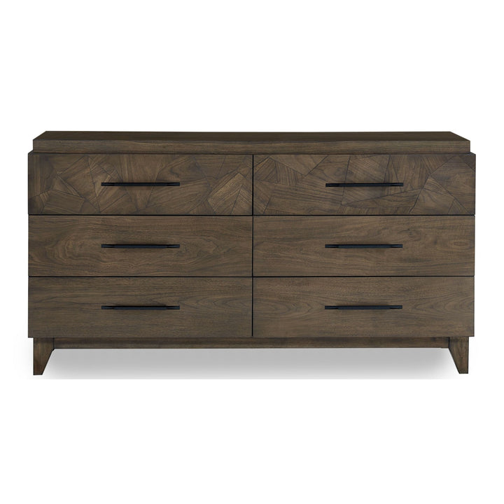 Broderick Six - Drawer Dresser  in Wild Oats Brown Dresser modern furniture Contempo Furniture